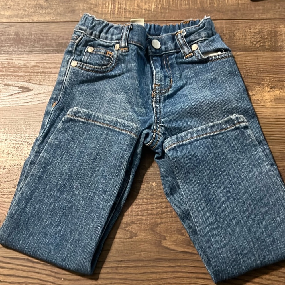 Old navy girls size 4t skinny stretch jeans with button adjustable waist band